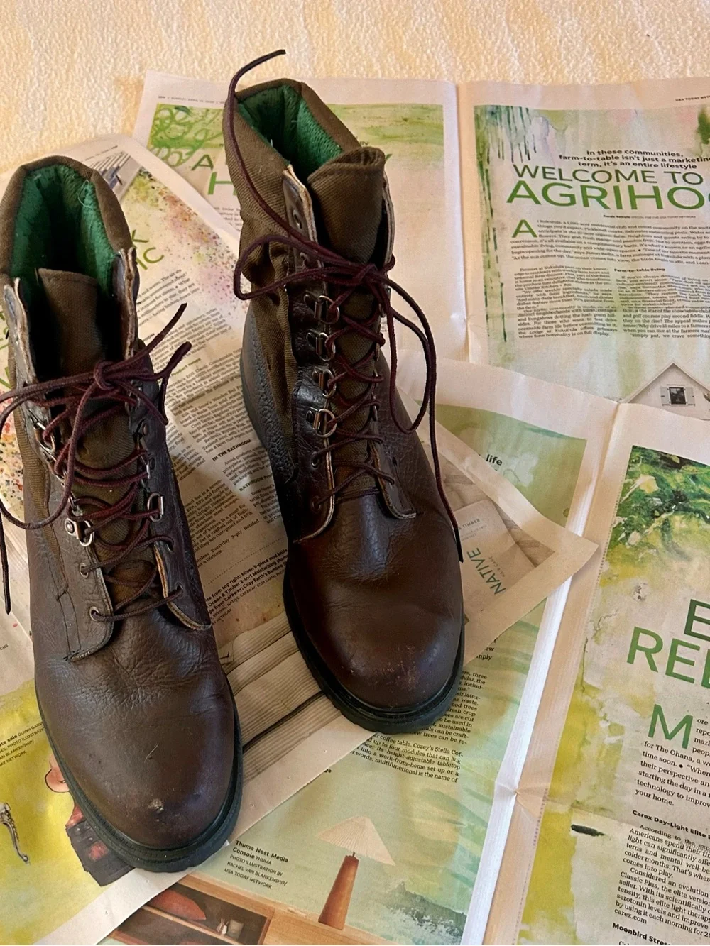 BROWNING SIZE 8.5 MENS LEATHER LACE UP HEAVY DUTY DURABLE WORK BOOT steel Toe
